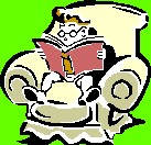 owl reading in a chair