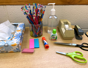  Various school supplies