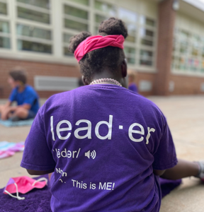 Student with Leader Shirt