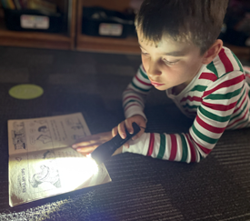 Student Flashlight Reading